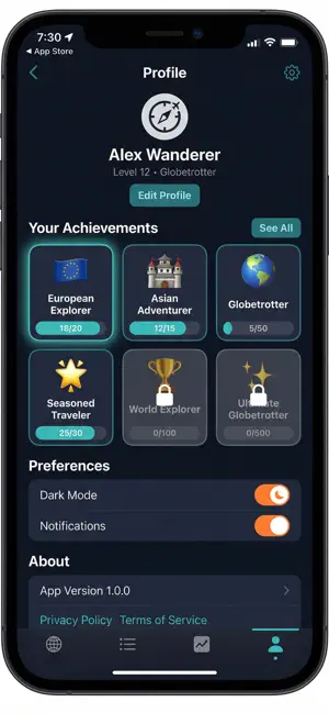 club266 — Travel Tracker screenshot 1