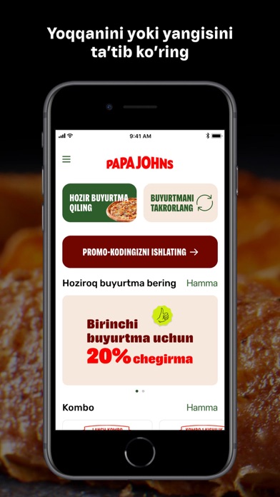 Screenshot 2 of Papa Johns Uzbekistan App