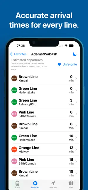 Chicago Train & Bus Tracker screenshot 2