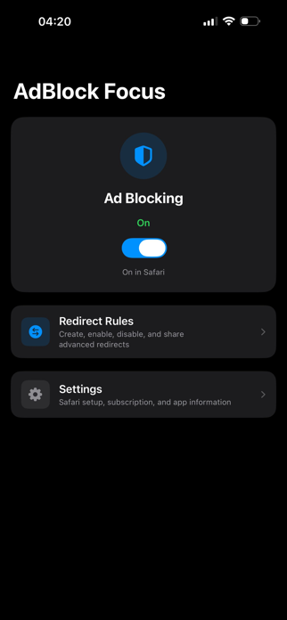AdBlock Focus Screenshot 1 of 5
