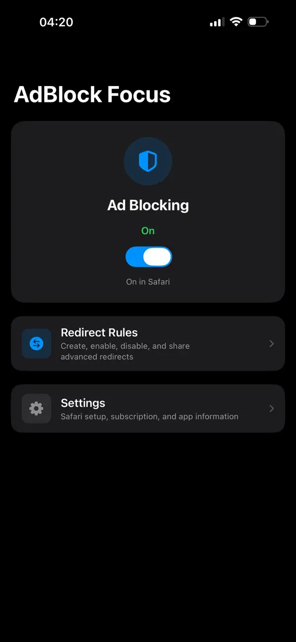 Screenshot #1 pour AdBlock Focus