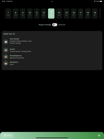 KYK Yurt Menü: Yemek Listeleri iPad screenshot 3