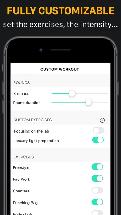 Shadow Boxing Workout App Screenshot
