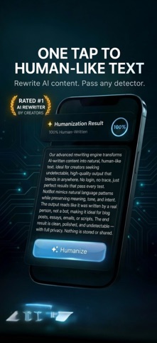 NotBot – BypassGPT & Humanizer Screenshot 1 of 4