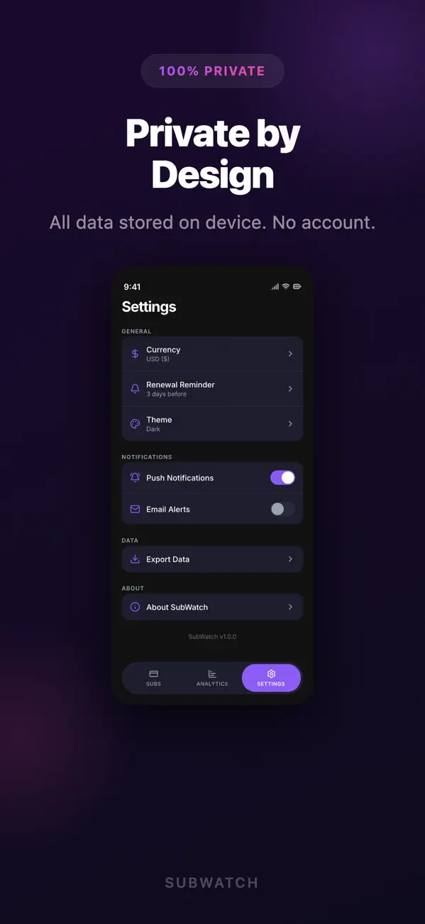 #5. SubWatch - Manage Your Subs (iOS) By: Beijing Dramavision Technology Co., Ltd.