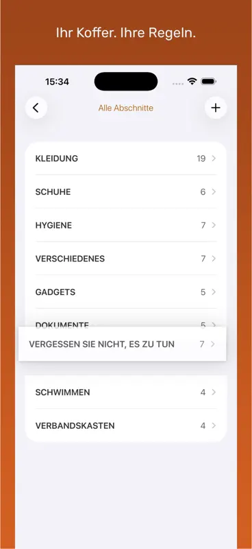 Checkliste für Koffer sachen screenshot 3 of 5