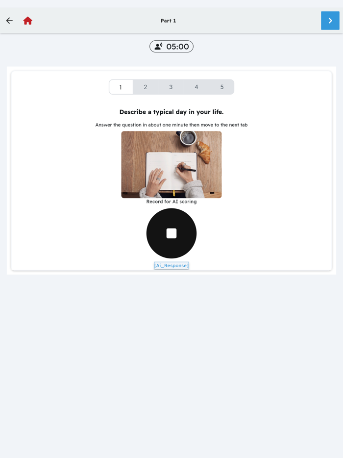 IELTS Sample Tests with AI