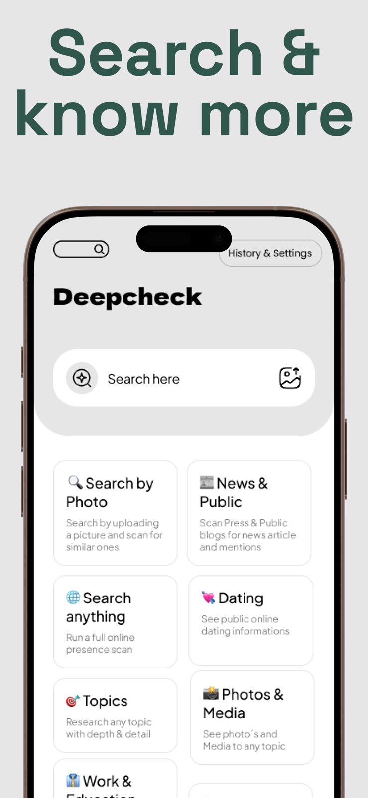 Deepcheck AI Search Agent iphone screenshot 4