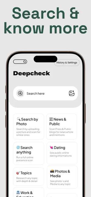 Deepcheck - AI Search Agent iPhone screenshot 4