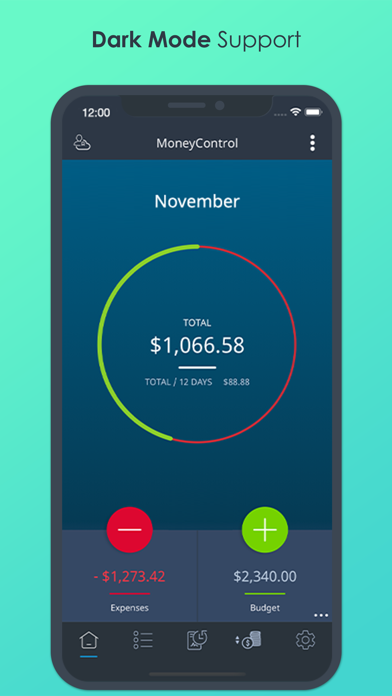 MoneyControl Spending Tracker Screenshot