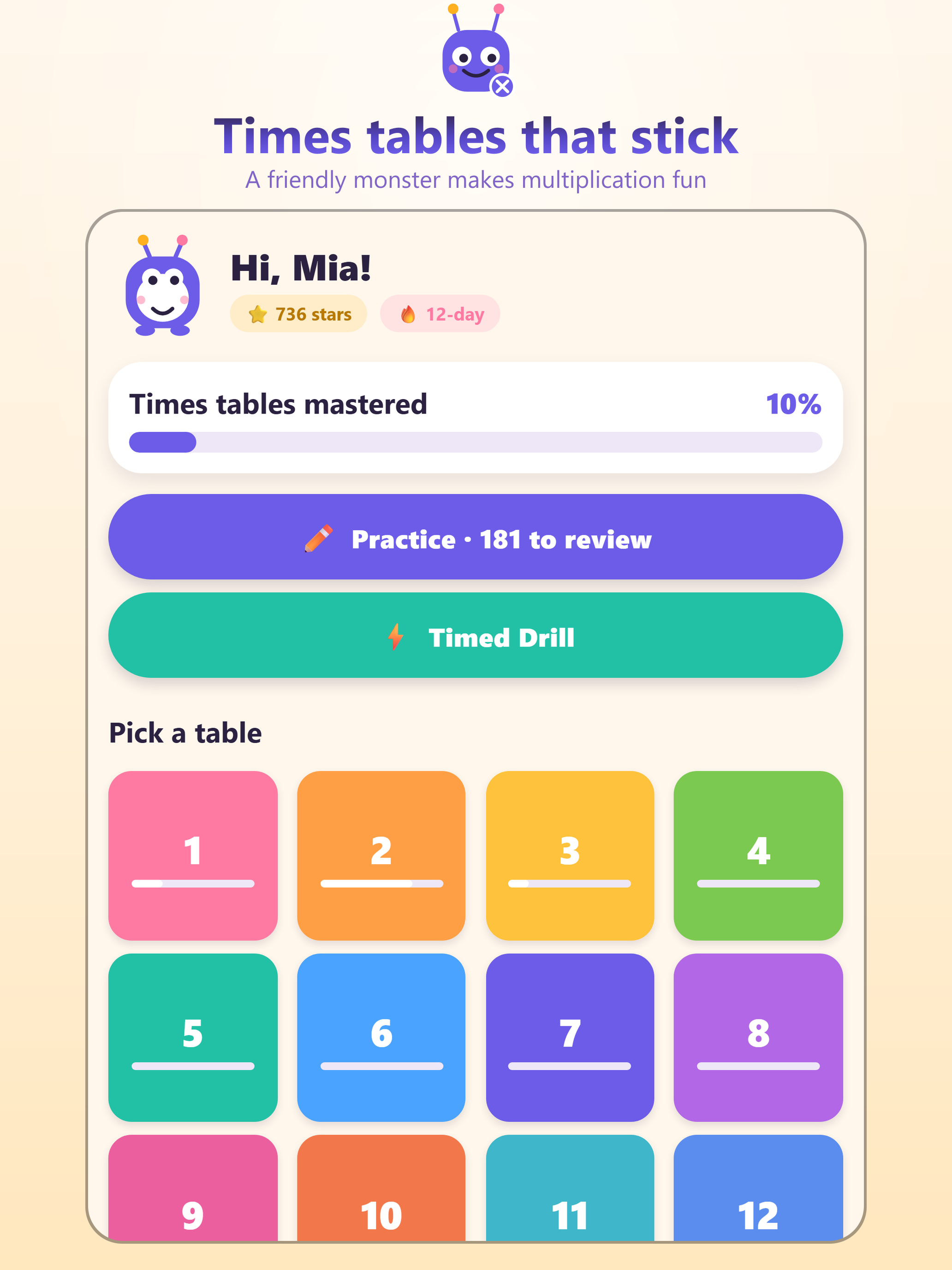 Times Tables: Math Games Kids screenshot 9