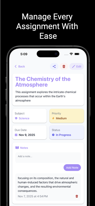 Quick Assignment Tracker Screenshot 2 of 5