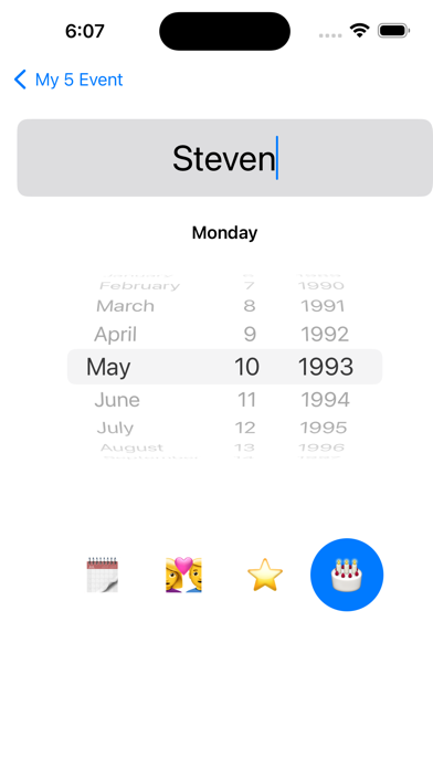 Memo Dates Screenshot