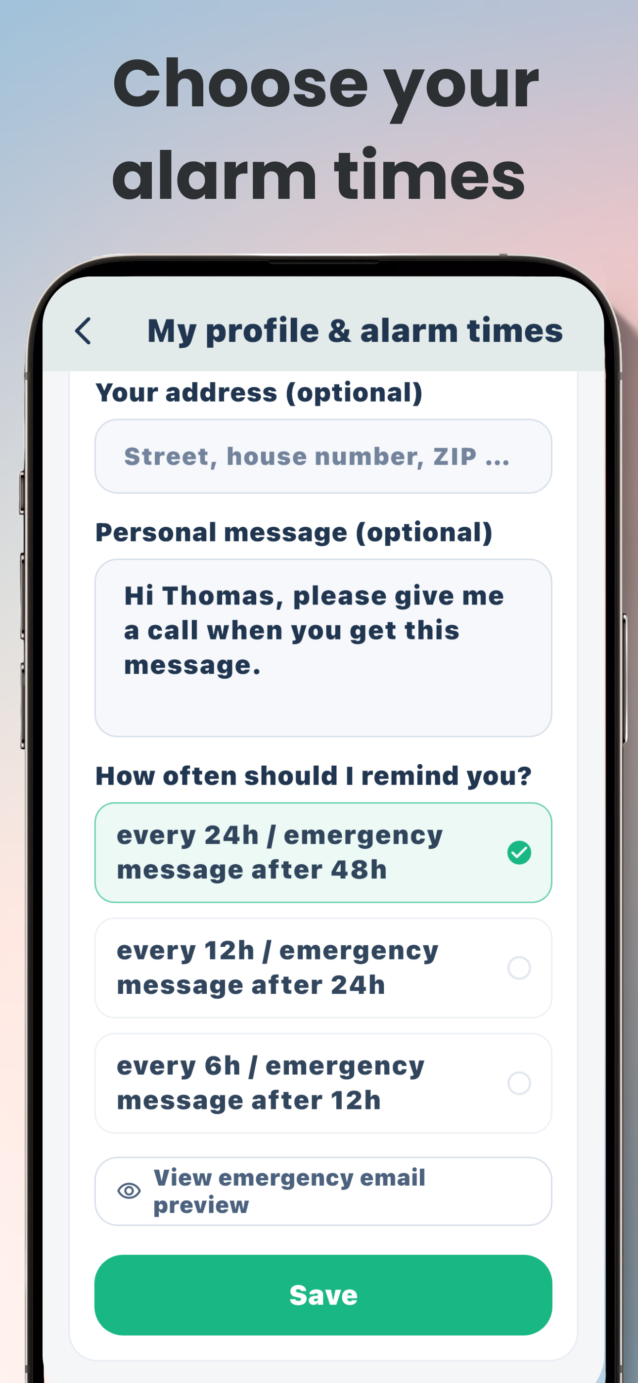 Corlo: Life Sign Check-In