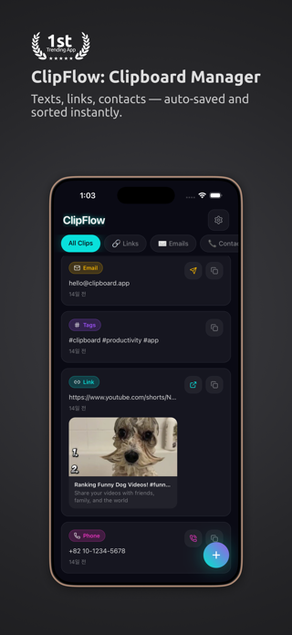 ClipFlow: Clipboard Manager Screenshot 1 of 4
