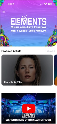 Elements Music & Arts Festival iPhone screenshot 1