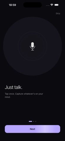 VoiceNote AI: Brain to Tasks iPhone screenshot
