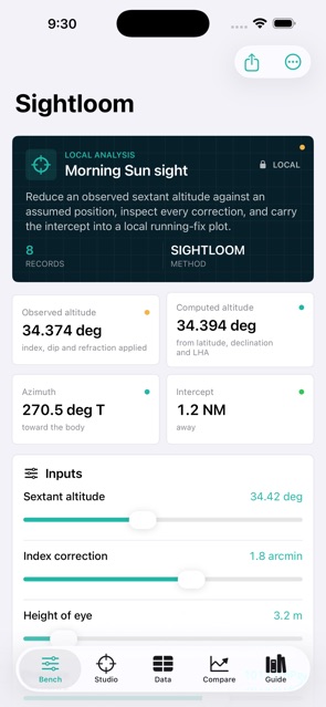 Sightloom: Celestial Nav screenshot 1