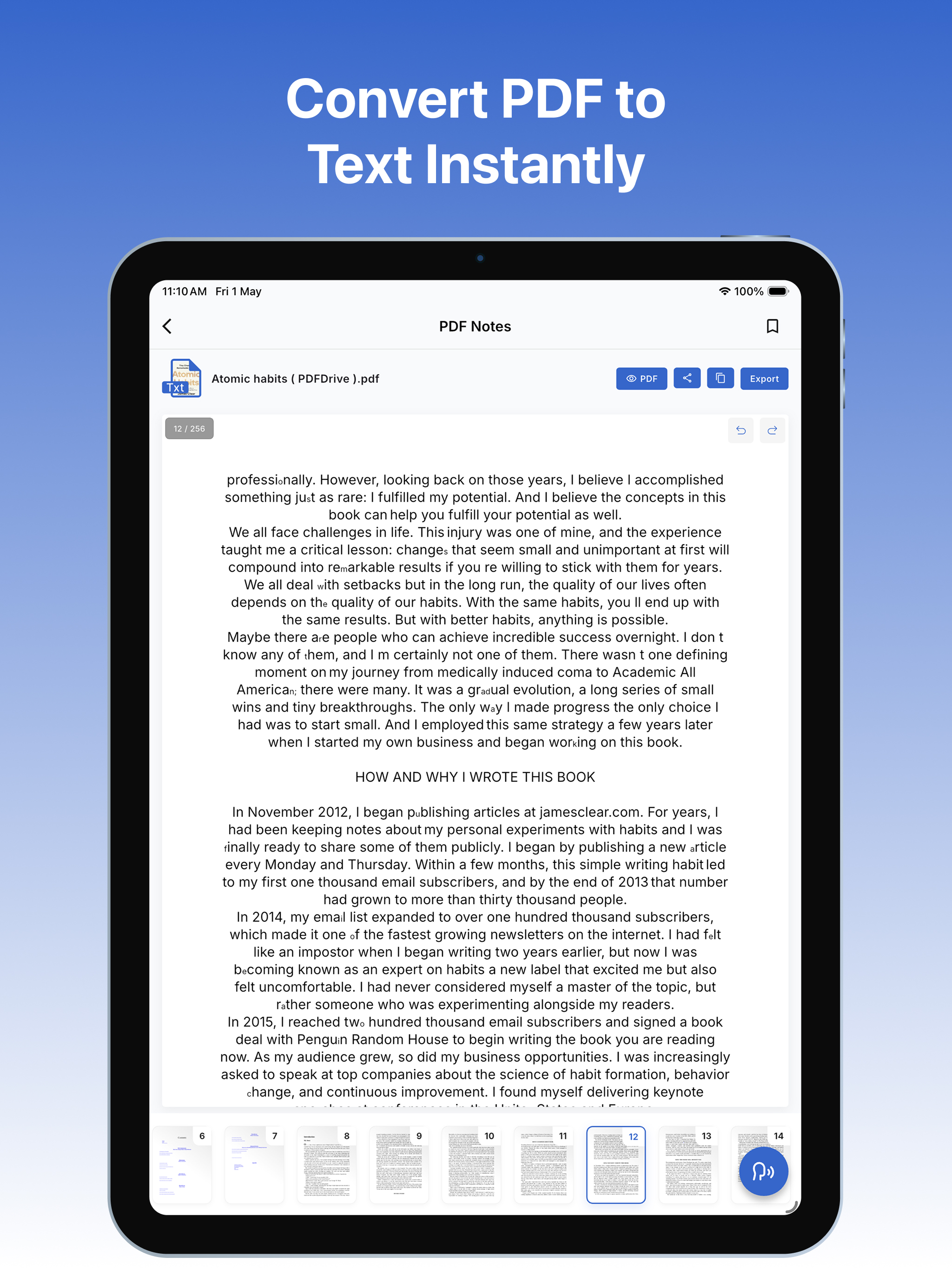 Textify: PDF to Text Notes