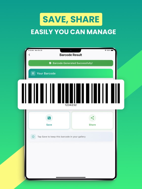 QR Code Scanner for Mobile iPad screenshot