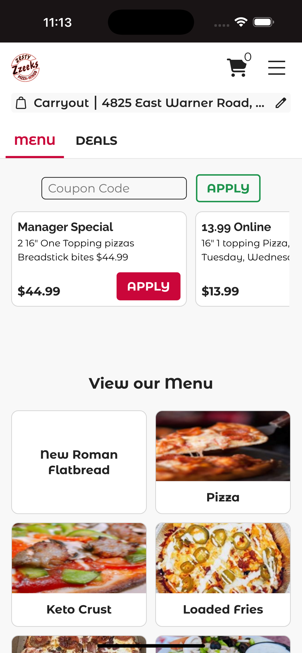 Zzeeks Pizza screenshot 2