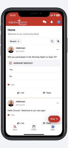 Abiding Faith Bible Church screenshot
