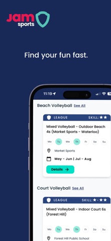 JAM Sports screenshot