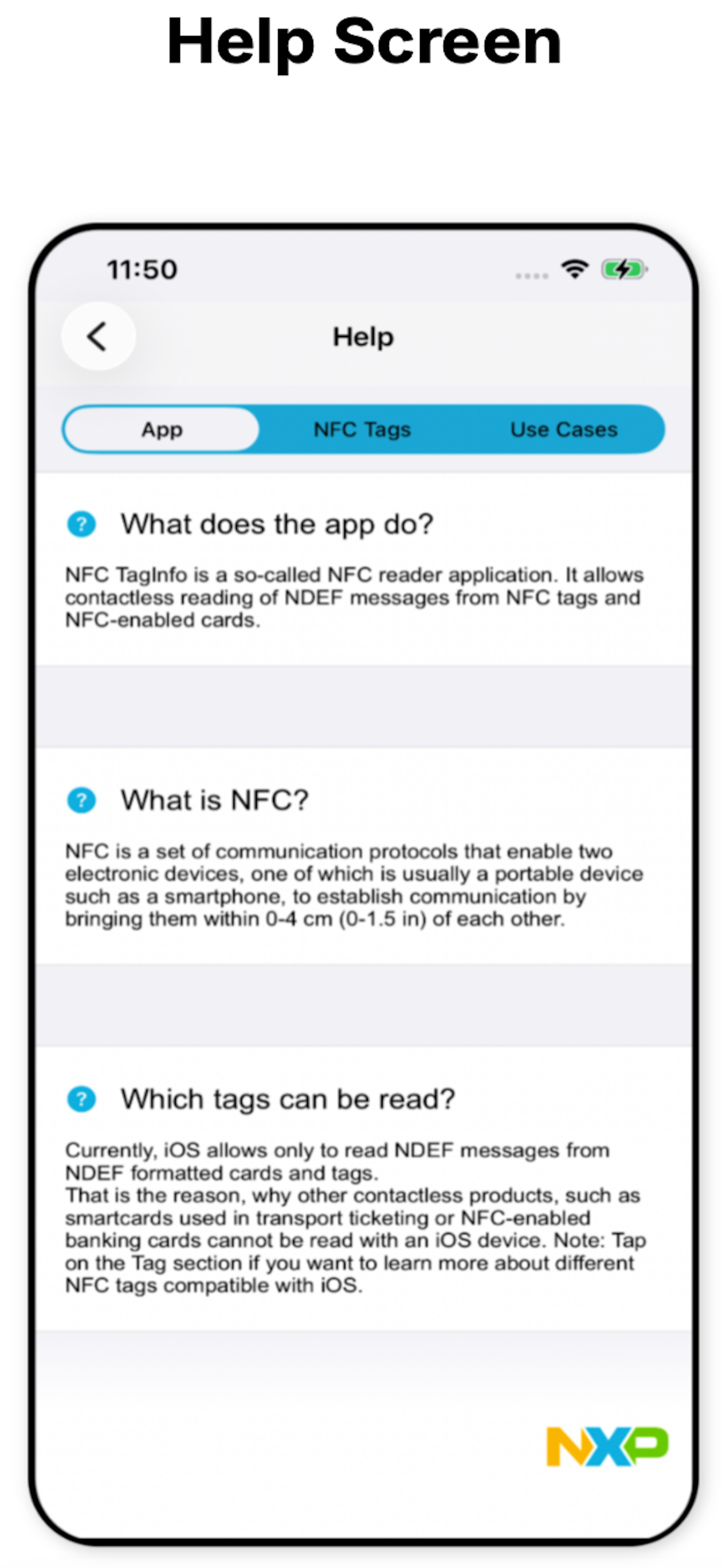 NFC TagInfo by NXP