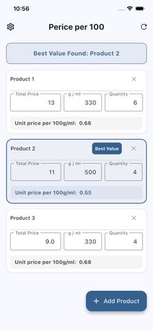 PricePer : Best Value Finder iPhone screenshot