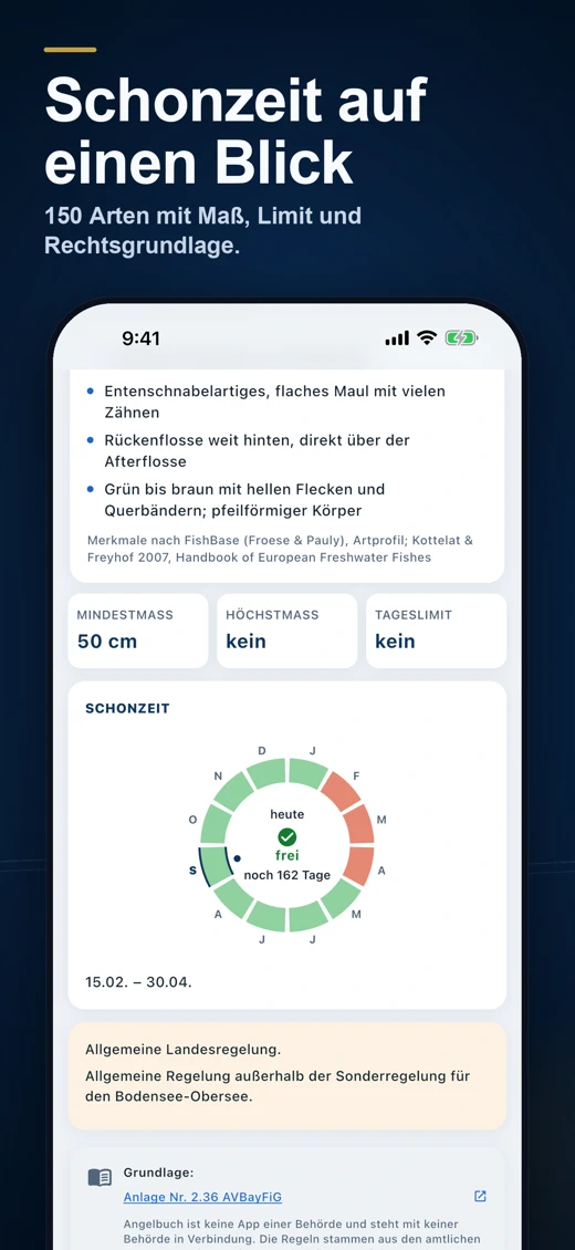 Angelbuch: Schonzeiten & Maße screenshot 2