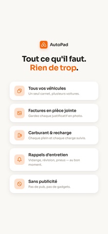 AutoPad — Carnet d'entretien Screenshot 1 of 6