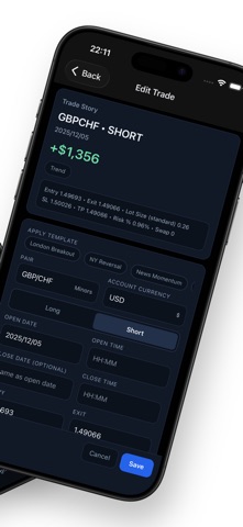 Forex Trade Journal Screenshot 7 of 8