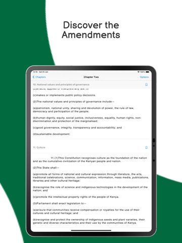 Kenyan Constitution iPad screenshot