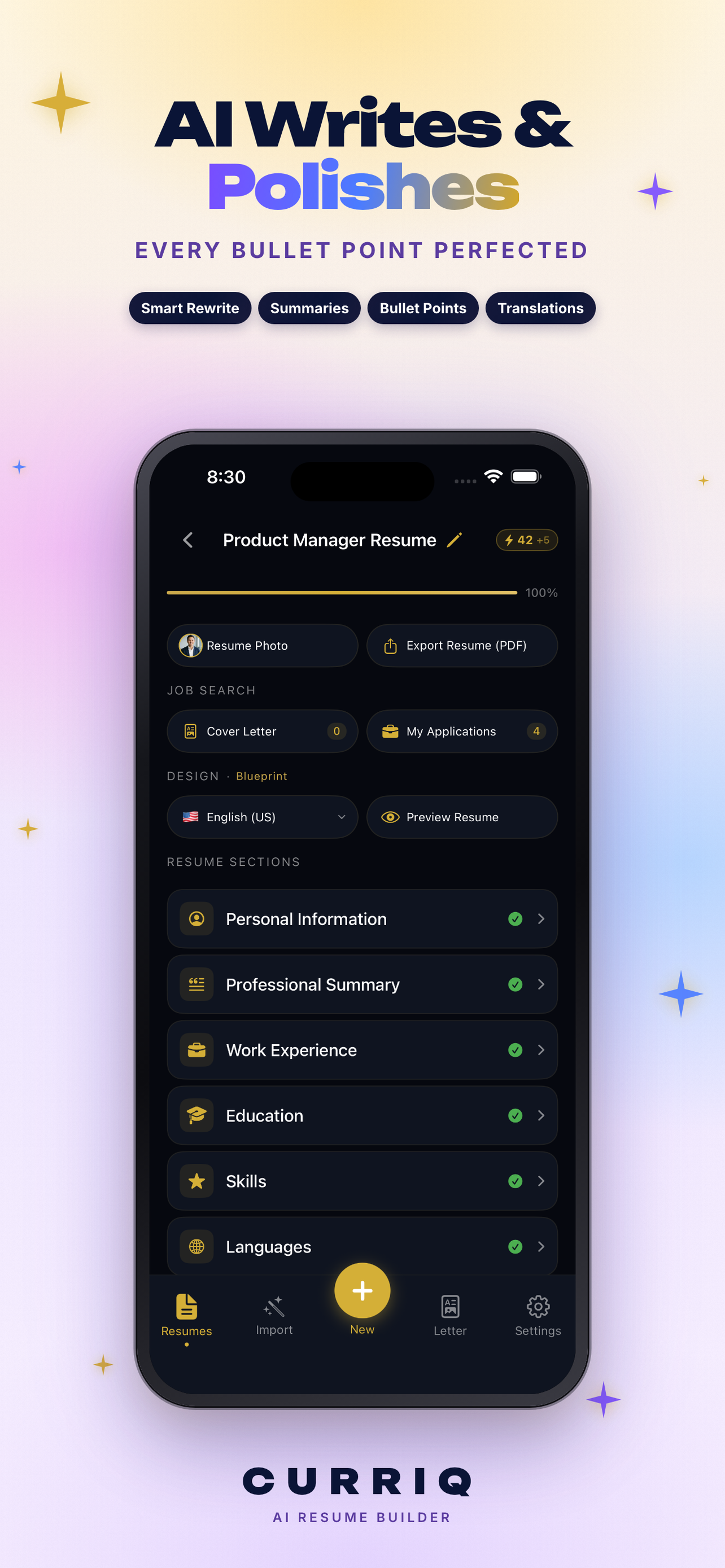 AI Resume Builder & CV: Curriq
