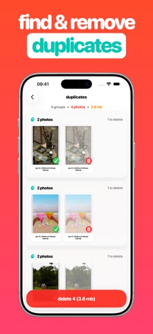 Swipe Delete Photos by Flicky iPhone screenshot