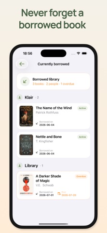 Book organizer - bookshelf screenshot