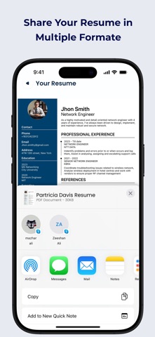 CV Maker : Resume App iPhone screenshot