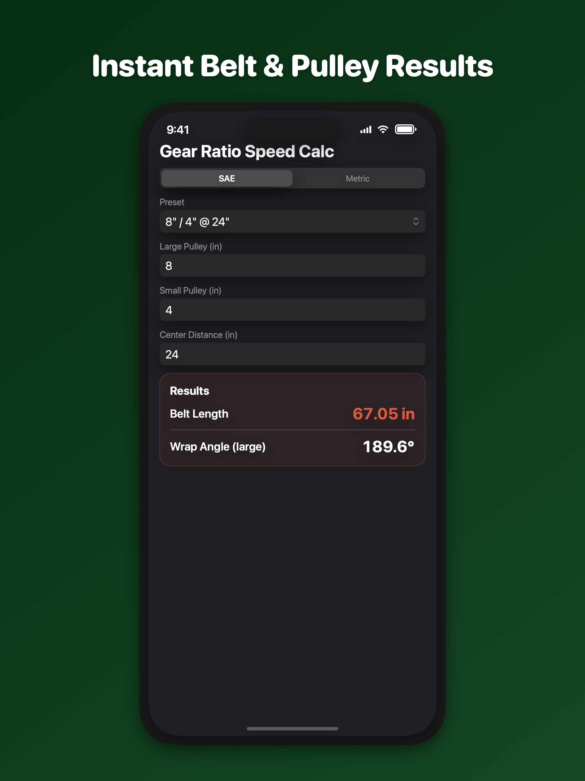 Gear Ratio Speed Calc