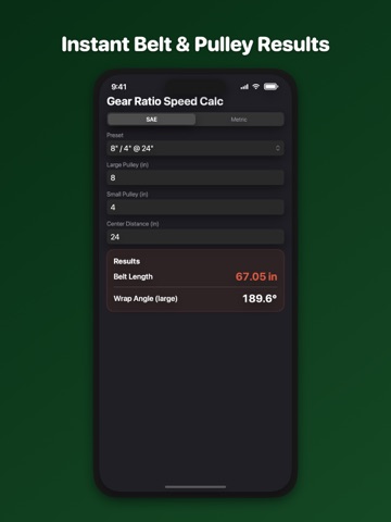 Gear Ratio Speed Calc iPad screenshot