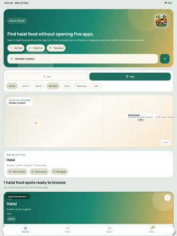 Halal Food Near Me iPad screenshot