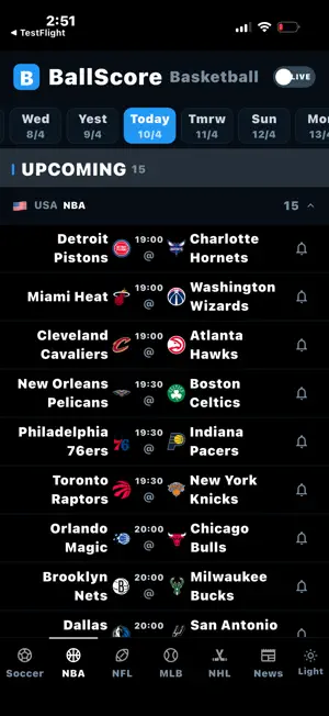 BallScore: Live Scores & Stats screenshot 2