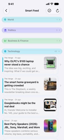 Priv8RSS Reader screenshot 1
