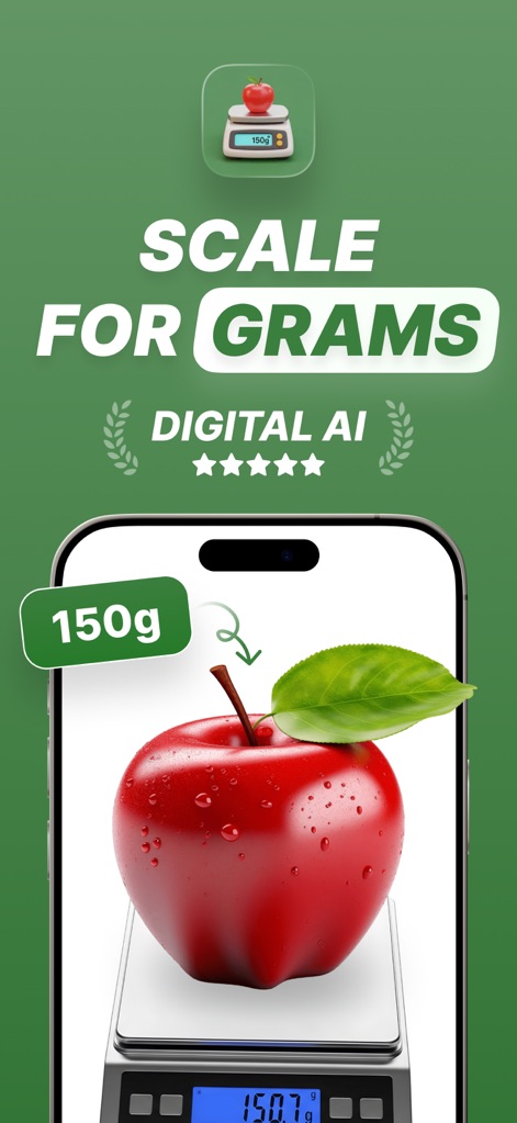 Scale For Grams: Weighing AI - Utilities App | MWM