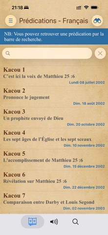 Prophète Kacou (texte + audio) screenshot