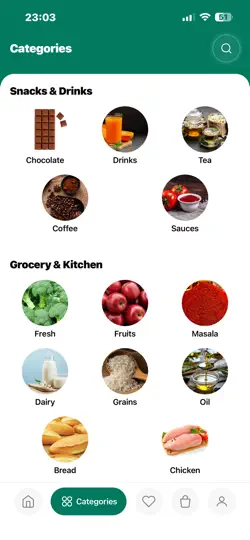 Screenshot von Kira Grocery auf dem iPhone 2