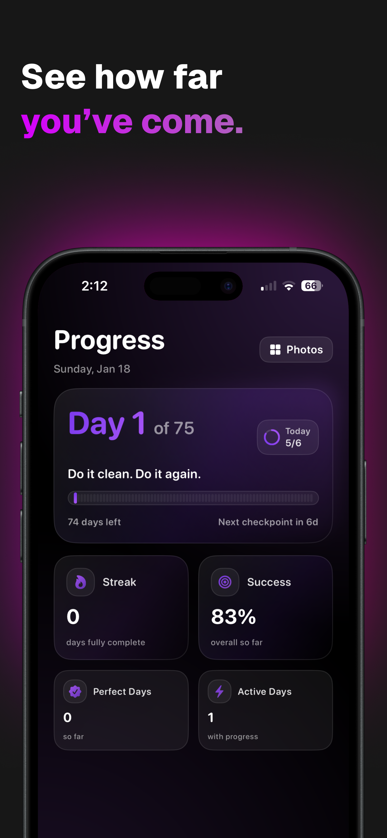 Project 75: 75 Days Challenge