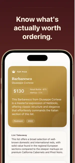 Corkwise: Wine List Sommelier screenshot 2