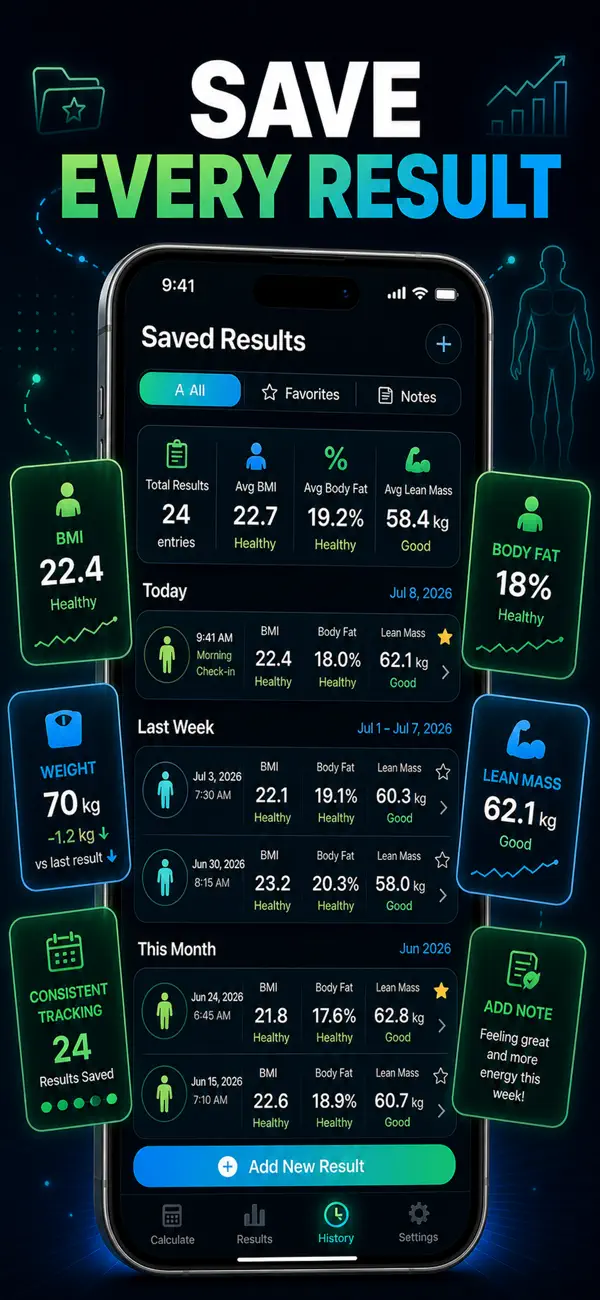 Screenshot #3 pour Calcul IMC & Masse Grasse