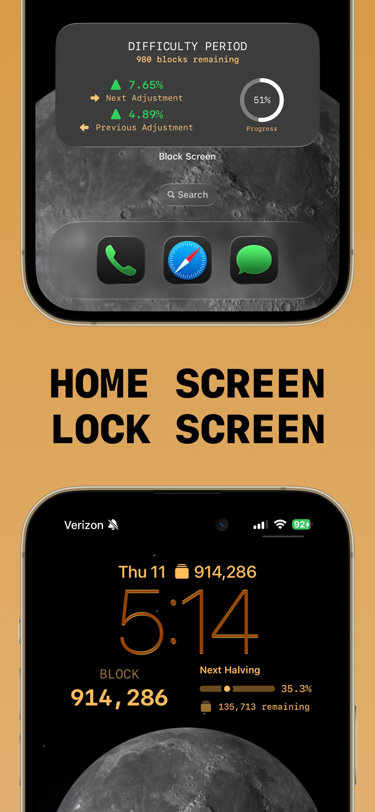 Block Screen: Bitcoin Widgets