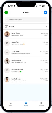 SQURE.IO Messenger app screenshot